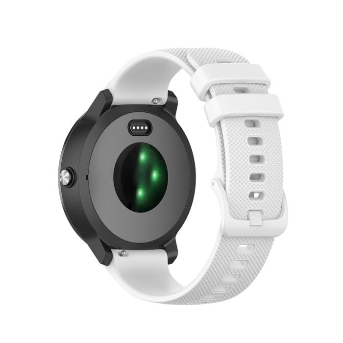 Bild 2, Silikon Armband För Smartwatch - Vit (20mm)