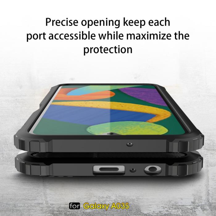 Bild 4, Samsung Galaxy A03s Skal Shockproof Armor Hybrid Röd