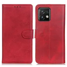 Motorola Edge 40 Pro 5G Fodral Solid L&auml;der R&ouml;d