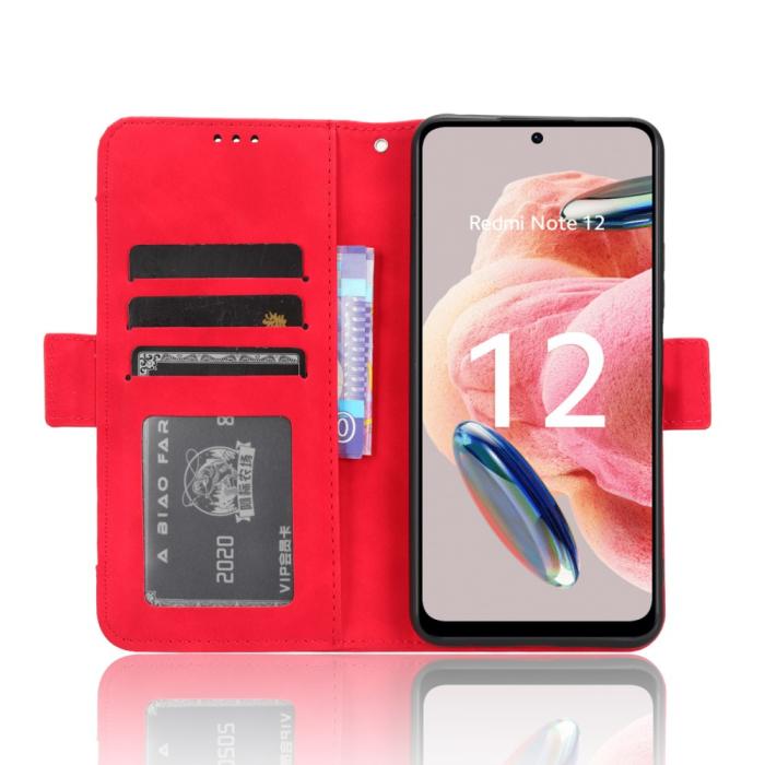 Bild 2, Xiaomi Redmi Note 12 4G Fodral Med Avtagbart Kortfodral Röd