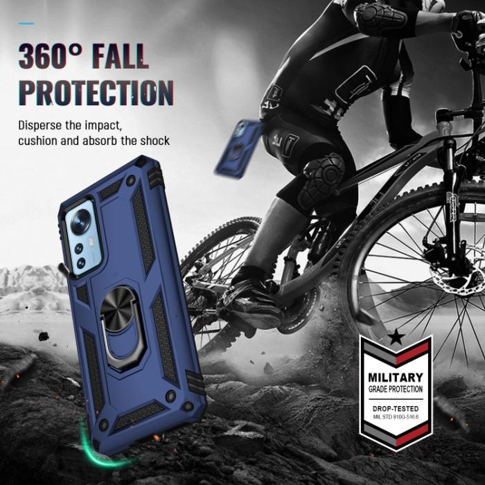 Bild 6, Xiaomi 12 Skal Shockproof Ring Blå