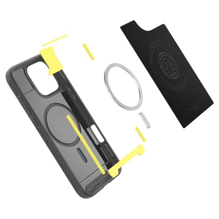 Bild 6, Spigen iPhone 16 Pro Max Skal MagSafe Rugged Armor Grå