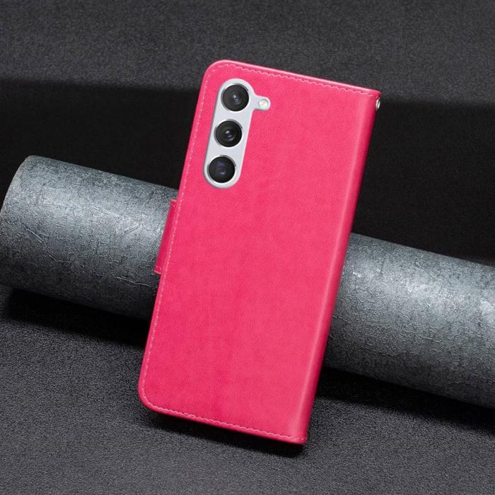 Bild 5, Samsung Galaxy S23 Fodral Med Fjäril Tryck Rosa
