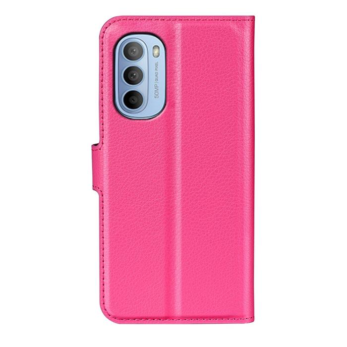 Bild 3, Motorola Moto G31 / G41 Fodral Litchi Textur Rosa