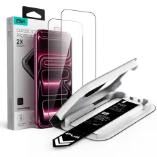 ESR iPhone 18 Pro Max/17 Pro Max 2-PACK Sk&auml;rmskydd UltraFit H&auml;rdat Glas