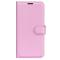 Google Pixel 8A Litchi Läder Fodral Ljus Rosa