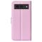 Google Pixel 8A Litchi Läder Fodral Ljus Rosa