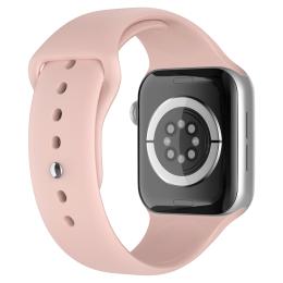 Apple Watch 42/44/45/49 mm Silikon Armband (S/M) Sand Pink