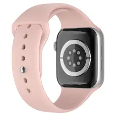 Apple Watch 42/44/45/46/49 mm Silikon Armband (S/M) Sand Pink