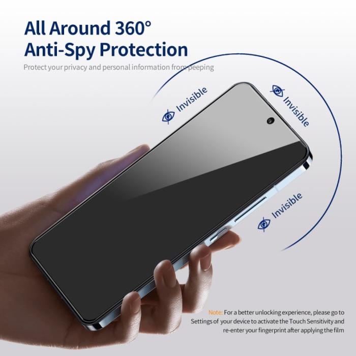 Bild 3, ENKAY Galaxy A35 5G/A55 5G Skärmskydd Heltäckande Privacy