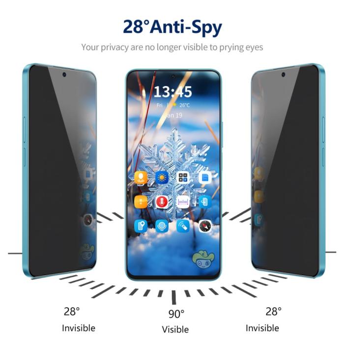Bild 5, ENKAY Galaxy A35 5G/A55 5G Skärmskydd Heltäckande Privacy