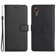 Samsung Galaxy Xcover 7 Fodral L&auml;der Svart
