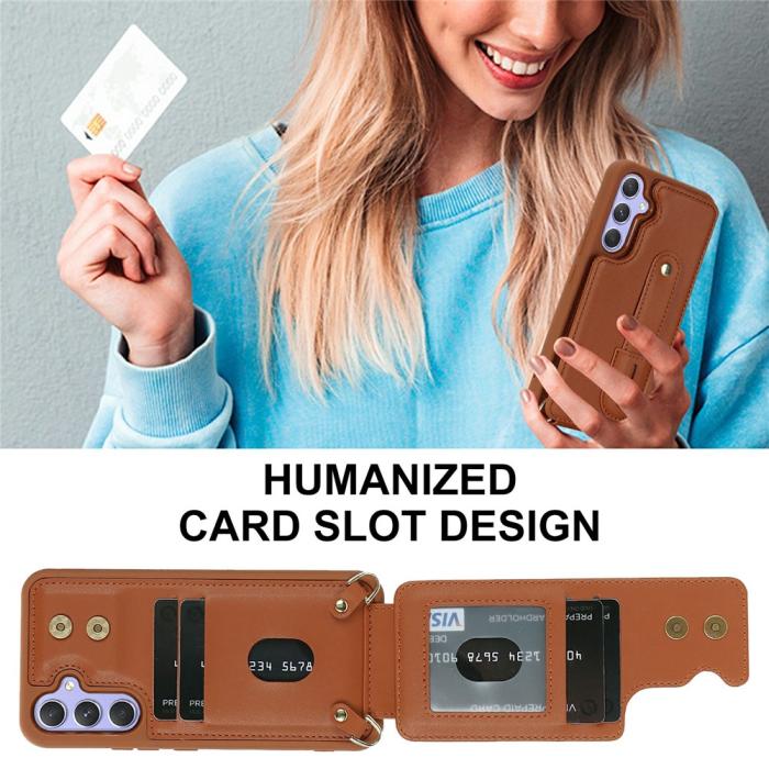 Bild 5, Samsung Galaxy S26 Skal Multifunktionellt Läder Brun