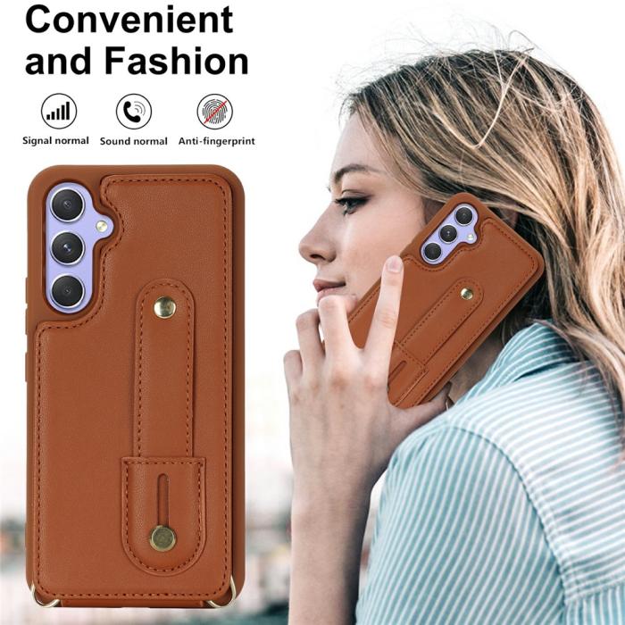 Bild 6, Samsung Galaxy S26 Skal Multifunktionellt Läder Brun