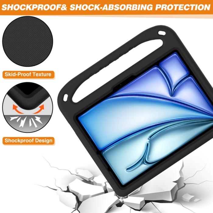 Bild 5, iPad Pro 11 2024/Air 11 2025/2024 Skal EVA Kickstand Svart