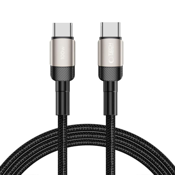 Bild 1, 100W/5A 2m PD USB-C - USB-C Kabel UltraBoost Evo Titanium