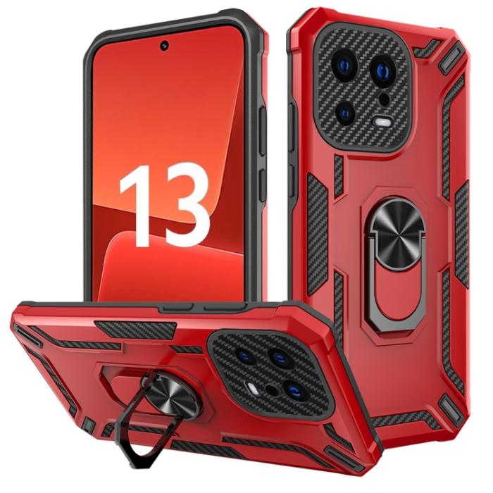 Bild 1, Xiaomi 13 5G Skal Ring Shockproof Armor Röd