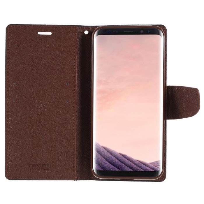 Bild 3, Samsung S8 Plus MERCURY Goospery Plånboksfodral - Svart/Brun