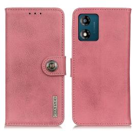 KHAZNEH Motorola Moto E13 Fodral Läder Rosa