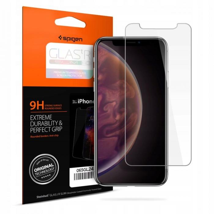 Bild 1, Spigen iPhone 11 Pro/X/Xs Skärmskydd Slim Glas.tR Härdat Glas
