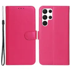 Samsung Galaxy S23 Ultra Fodral Solid L&auml;der Rosa
