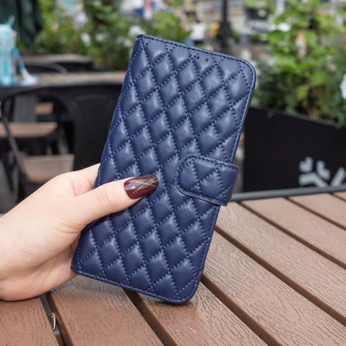 Bild 4, Motorola Moto G55 5G Fodral Diamond Läder Blå