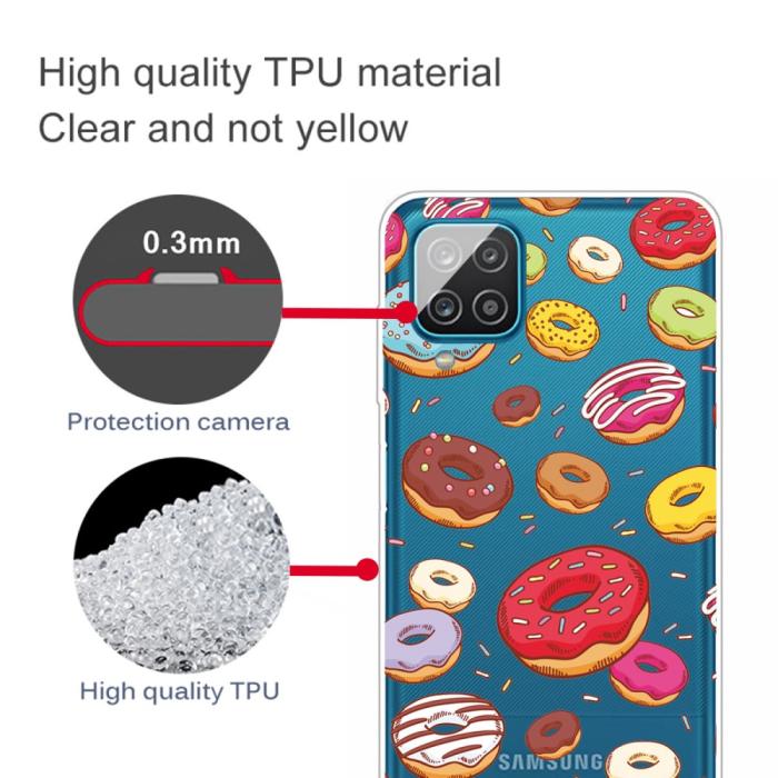 Bild 2, Samsung Galaxy A12 - Skal Med Tryck - Donuts