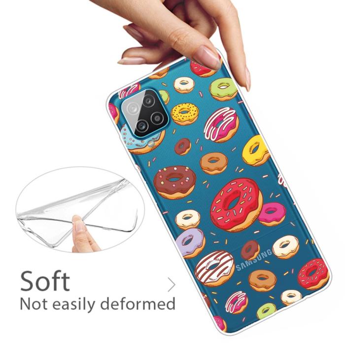 Bild 3, Samsung Galaxy A12 - Skal Med Tryck - Donuts