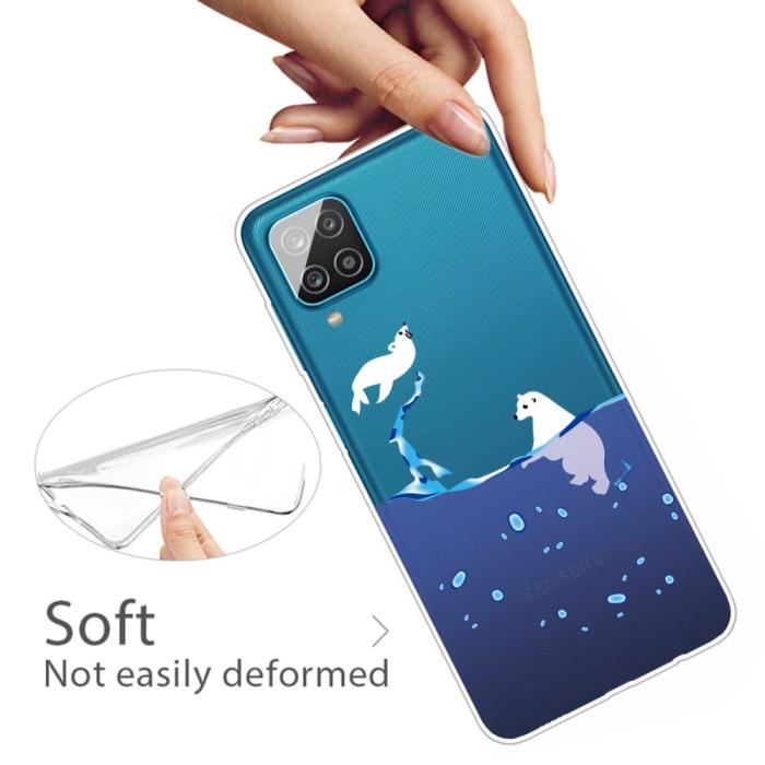Bild 3, Samsung Galaxy A12 - Skal Med Tryck - Isbjörn