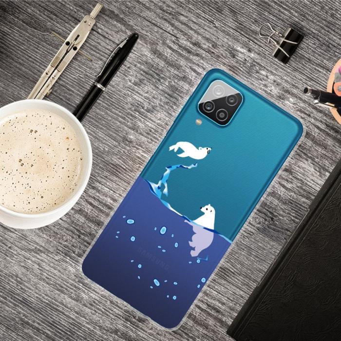 Bild 4, Samsung Galaxy A12 - Skal Med Tryck - Isbjörn