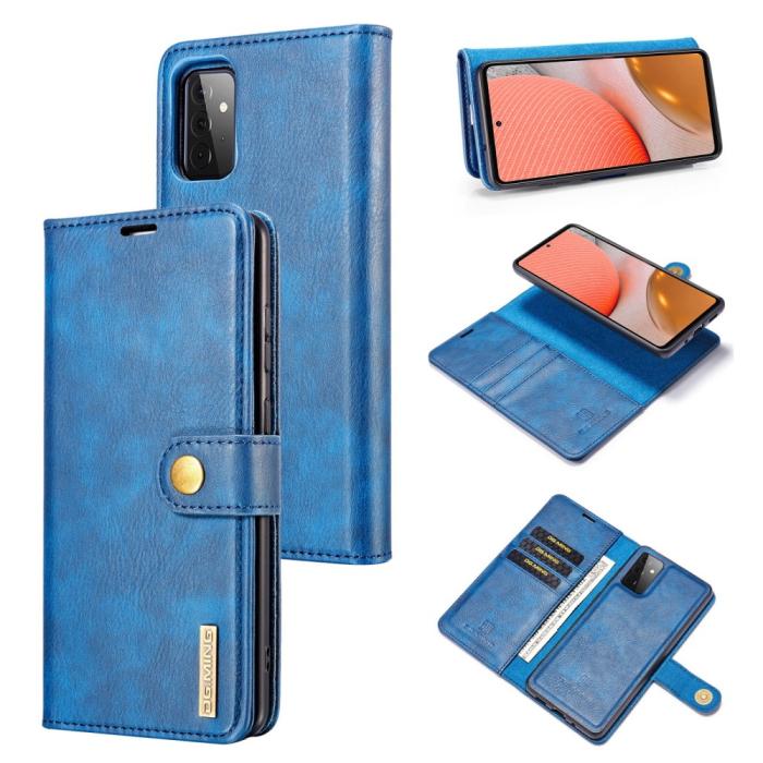 Bild 2, Samsung Galaxy A72 - DG.MING 2in1 Magnet Fodral - Blå