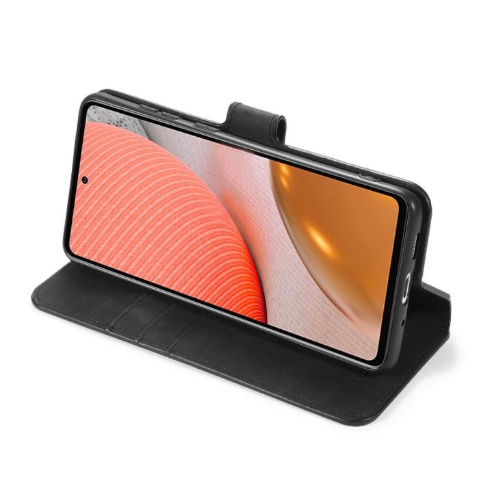 Bild 5, Samsung Galaxy A72 - DG.MING Retro Läder Fodral - Svart