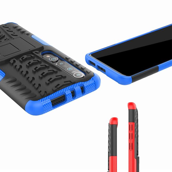 Bild 4, Xiaomi Mi 10 / 10 Pro - Ultimata Stöttåliga Skalet med Stöd - Blå
