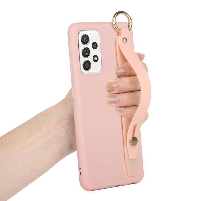Bild 3, Samsung Galaxy A53 5G Skal TPU Med Fingerstrap Ljus Rosa