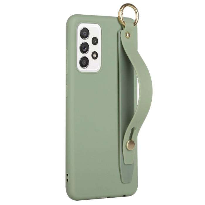 Bild 1, Samsung Galaxy A53 5G Skal TPU Med Fingerstrap Grön