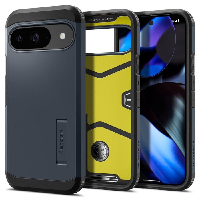 Bild 1, Spigen Google Pixel 9/9 Pro Skal Tough Armor Metal Slate