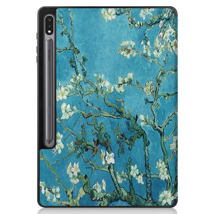 Bild 2, Samsung Galaxy Tab S7 Plus / Tab S8 Plus Fodral Tri-Fold Pennhållare