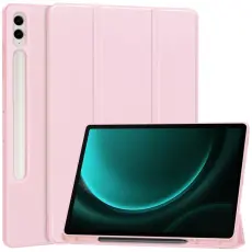 Galaxy Tab S9 FE Plus Fodral Tri-Fold Pennhållare Rosa