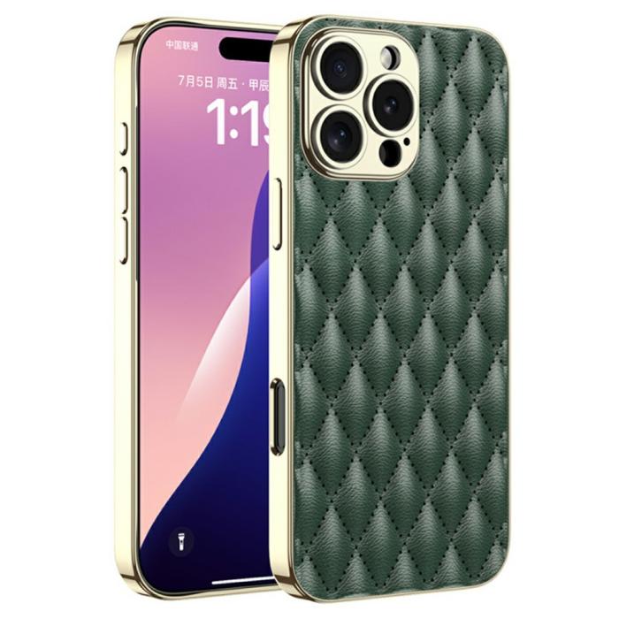 Bild 1, GKK iPhone 16 Pro Skal Diamond Hybrid Läder Mörk Grön