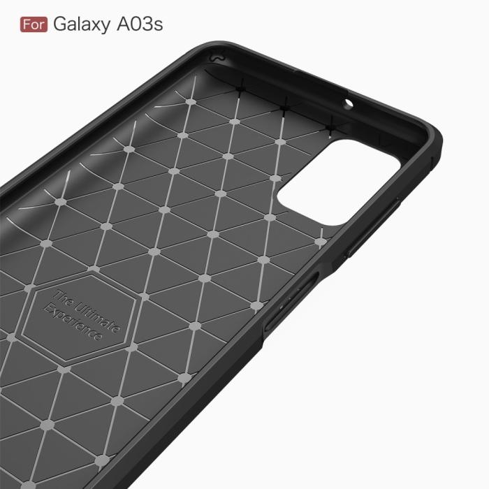 Bild 6, Samsung Galaxy A03s Skal Borstad Stål Textur Svart