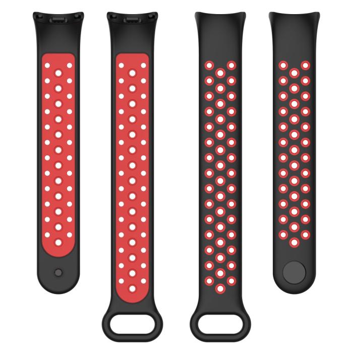 Bild 5, Xiaomi Smart Band 9/8 Träningsarmband Dual-Color Svart/Röd