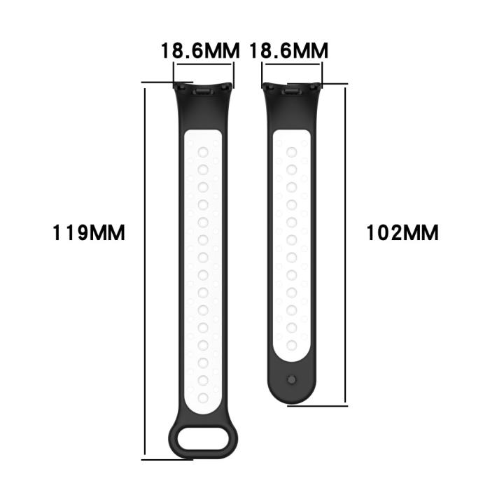 Bild 6, Xiaomi Smart Band 9/8 Träningsarmband Dual-Color Svart/Röd