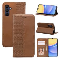 Samsung Galaxy A56 5G/A36 5G Fodral Flip L&auml;der Brun