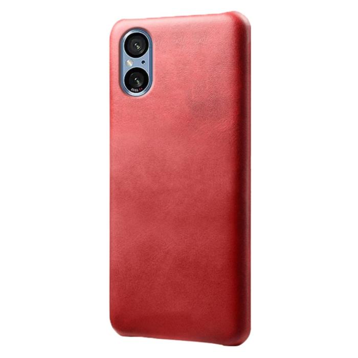 Bild 1, Sony Xperia 5 V Skal Läderbelagt Röd