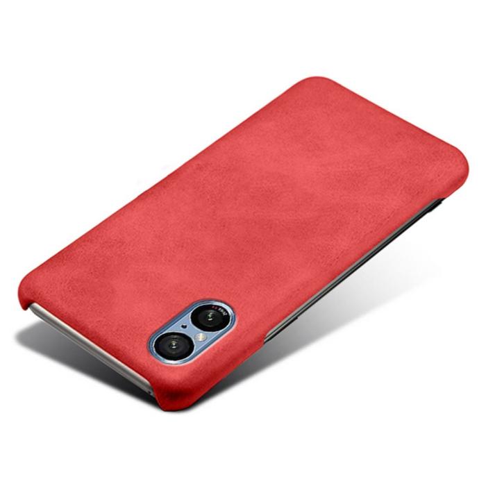 Bild 3, Sony Xperia 5 V Skal Läderbelagt Röd