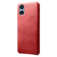 Sony Xperia 5 V Skal L&auml;derbelagt R&ouml;d