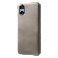Sony Xperia 5 V Skal L&auml;derbelagt Gr&aring;
