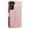 Samsung Galaxy S21 FE Fodral Mandala Läder Roséguld