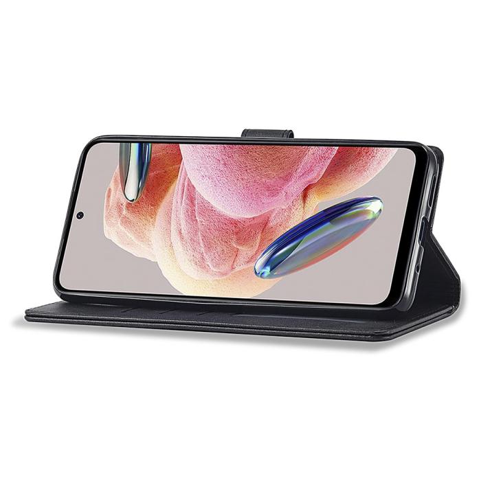Bild 3, LC.IMEEKE Xiaomi Redmi Note 12 4G Fodral Läder Svart