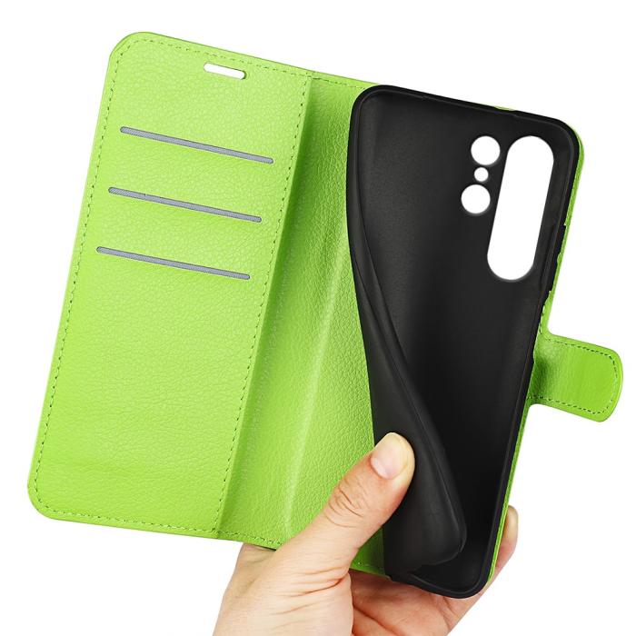 Bild 4, Samsung Galaxy S24 Ultra Fodral Läder Litchi Grön